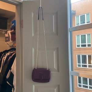 Coccinelle eggplant leather chain purse